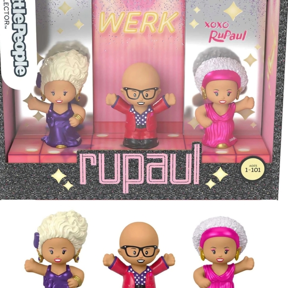 Fisher-Price Other - Fisher-Price RuPaul Mini Figure Set – Purple, Pink, Red, White, Black